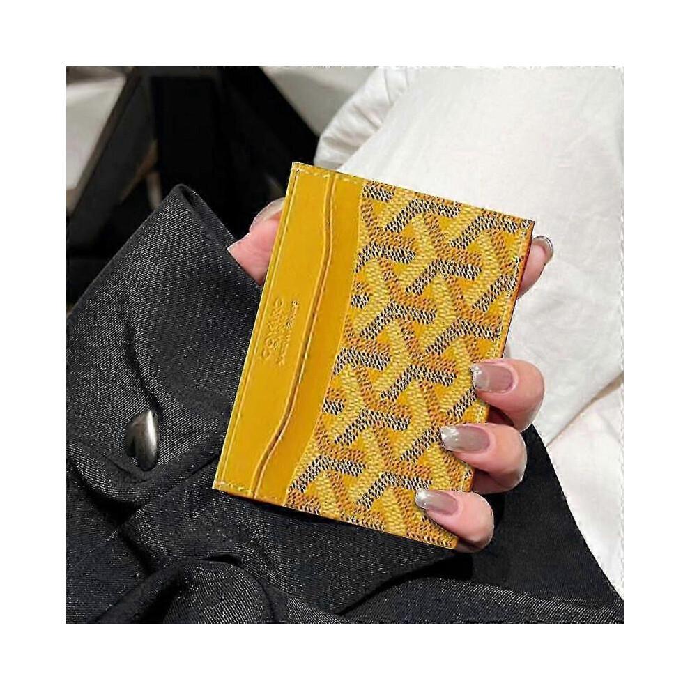 (giallo) Dimensioni Pelle di Mucca Elegante Porta Carte Piccolo Stile Porta Carte Moda A