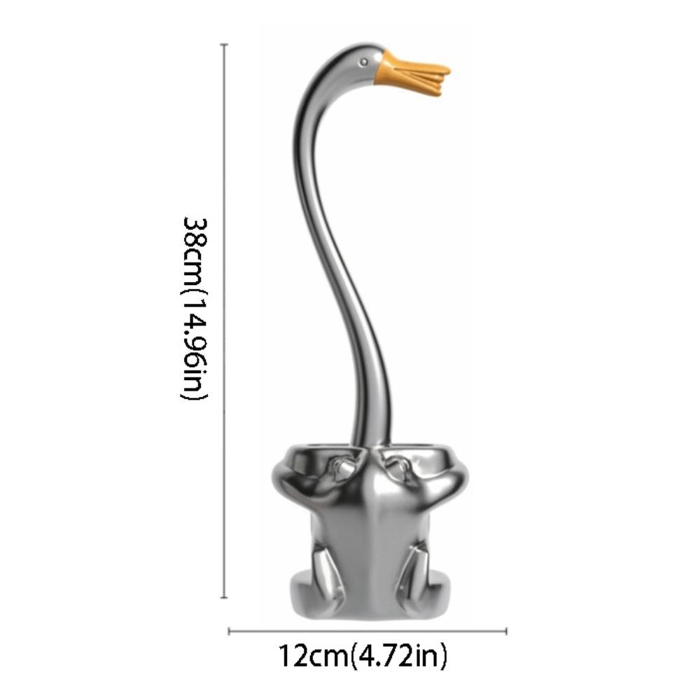 Swan Design Toilet Brush Animal Shaped Toilet Bowl Cleaner Cleaner Wall Mounted Brush  Wall Mounted серый