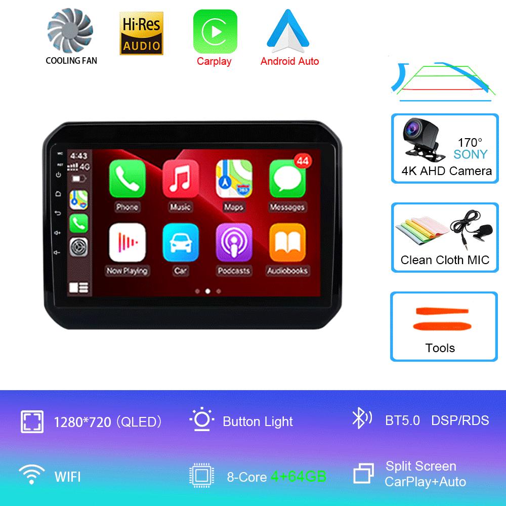 Cooling Fan Android 14 For Suzuki Ignis 2016 - 2020 GPS Screen Support Raer Camera Carplay BT Car Multimedia Radio Video Player
