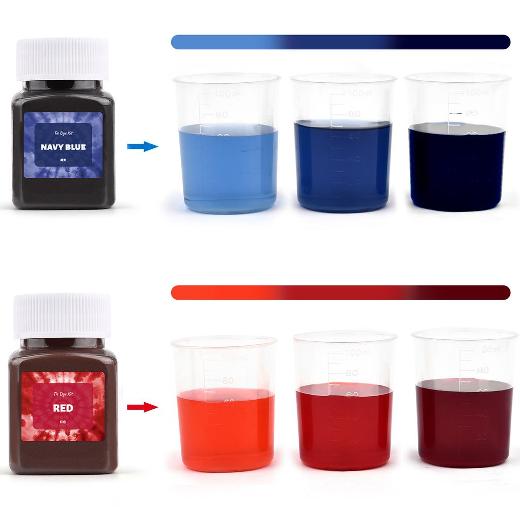30/50ml 24 Colors Fabric Tie Dye Powder Old Clothing Refurbished Pigments Color Change Free For Cotton Nylon Clothes Tie Dyeing