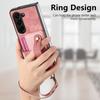 Samsung ZFold7/ZFold6 Leather Card Slot Case with Lanyard - Skin-feel PU Protective Cover