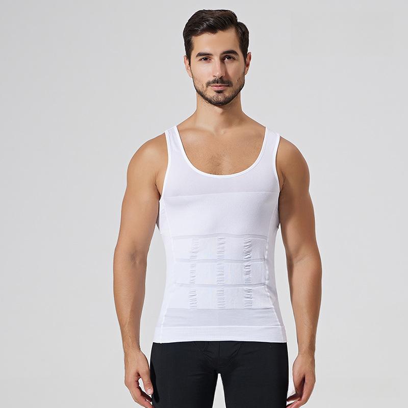 Men's Shapewear Slimming Body Corset Baju Melayu Lining Vest Shirt Body Shaper Lift Body Singlet Stoking Musim Raya
