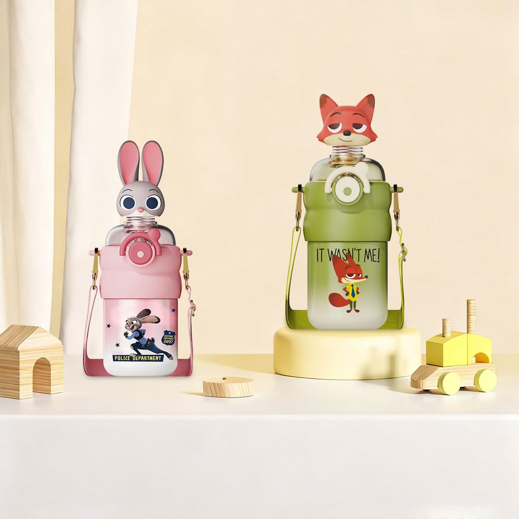 Creative Cartoon Minimalist Insulated Cup, High-value Coffee Cup, Portable Drinking Straw Cup, Stainless Steel.