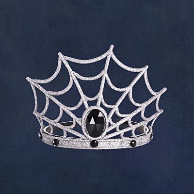 2pc/set Costume Decoration Spider Web Headband Gothic Shining Spider Queen Crown Diamond