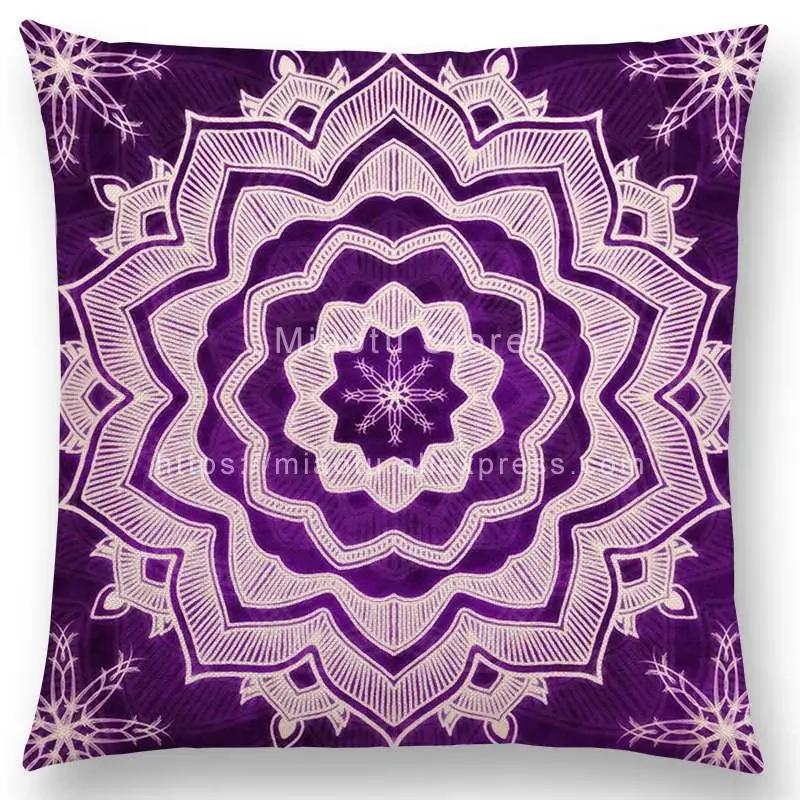 New Dreamy Sun Moon Stars Colorful Lotus Eternity Mandala Gorgeous Floral Pattern Design Prints Cushion Cover Pillow Case
