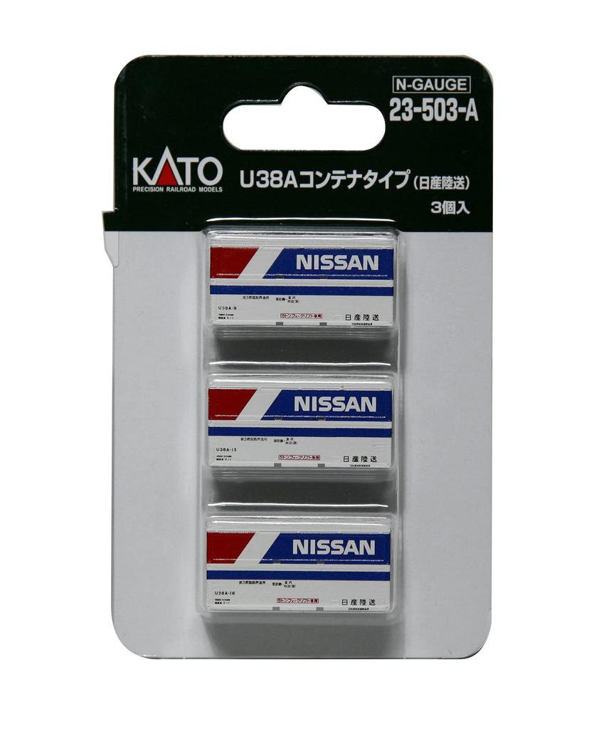 KATO N Gauge U38A Container Type Nissan Land Transport 3 Pieces 23-503-A Model Railroad Freight Car