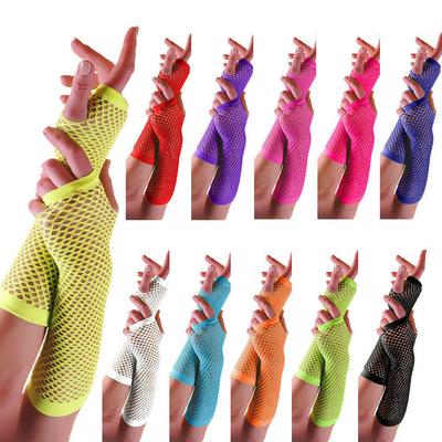 New Women's Fashion Long Length Fishnet Fingerless Gloves Party Gloves