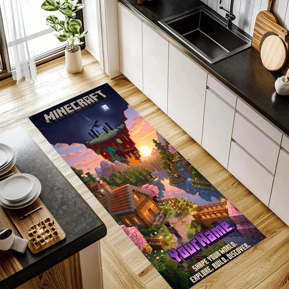 Minecraft Customize Your Name Kitchen Rug Runner Rug Laundry Mat Hallway Entryway The Best Gift Choice
