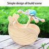 Bird Rocking Stand with Rotating Windmill Whale Rocker Perch Exercise Toy for Parrots Enrichment and Interaction Fun