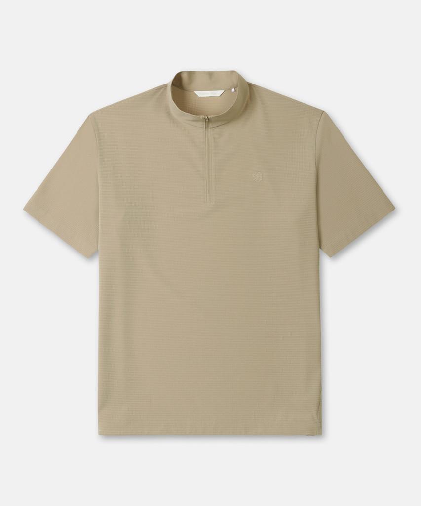 Koolongseupocheu Men'S Air Dot Zip-Up Short Sleeve T-Shirt Jwtcm26261Bei