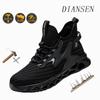 Men's/Women's Work Safety Shoes Steel Toe Lightweight Breathable Safety Sneakers Anti-Puncture Protection for Exploitation Site