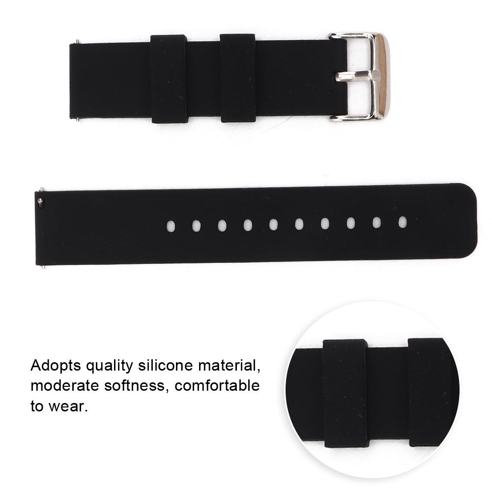 Silicone Watchband Watch Strap 20mm Quick Release Spring Bar Accessory for Amazfit Moto s1 20mm