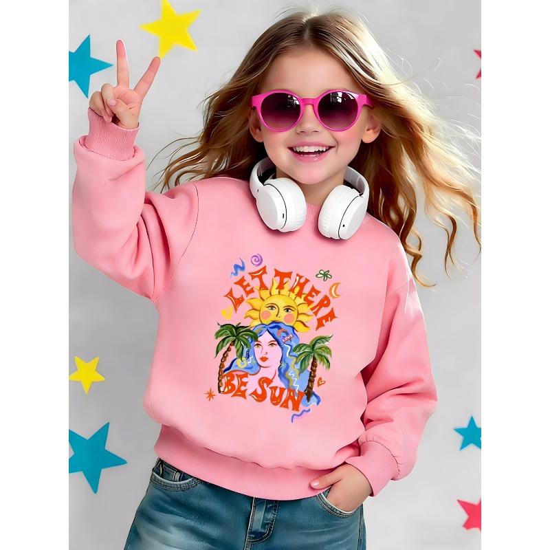 European sizes Cute Printed Pattern 0-3 Years Kids' Lightweight Round Neck Sweatshirt, Comfortable and Stylish, First Choice for Outdoor Wear