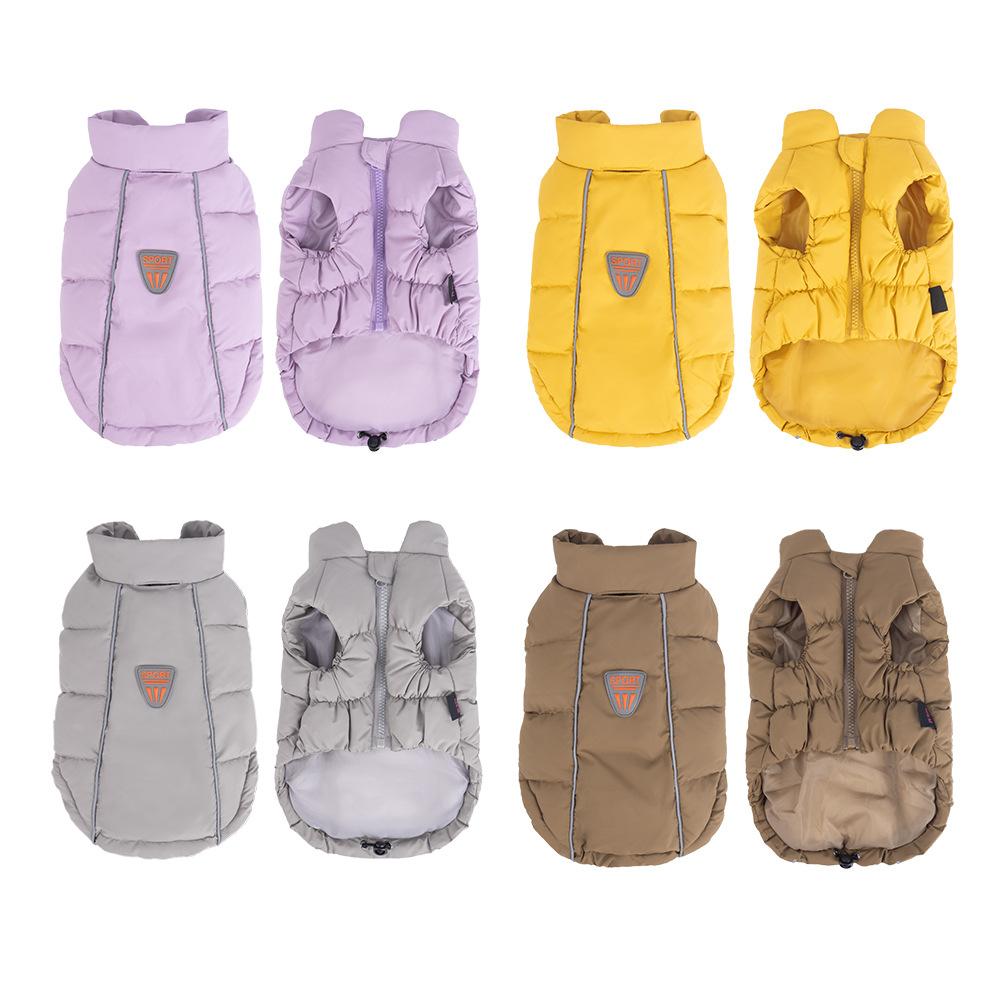 Neue Winter Haustier Hund Kleidung verdickte Weste Teddybär Welpen Kleidung reflektierende Hund Haustier Baumwollgepolsterte Kleidung
