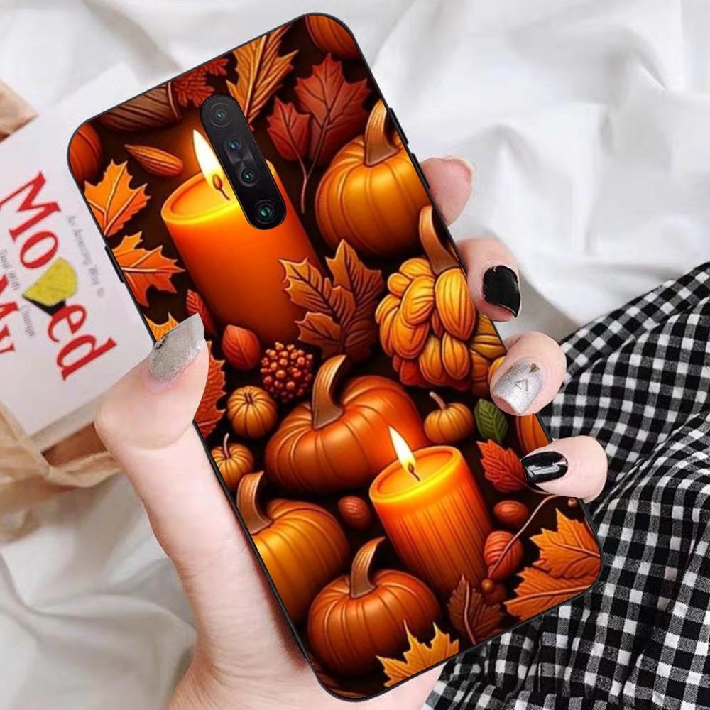 Pumpkin Happy Fall Autumn Phone Case For Redmi 5 6 7 8 9 10 Plus Pro 6 7 8 9 A GO K20 K30 K40 Pro Plus F3 Fundas