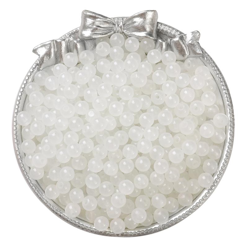 

50-135 шт. хрустальные стеклянные бусины желе сплошного цвета имитация нефрита камень свободные разделительные бусины для изготовления ювелирных изделий 6mm 135Pcs белый