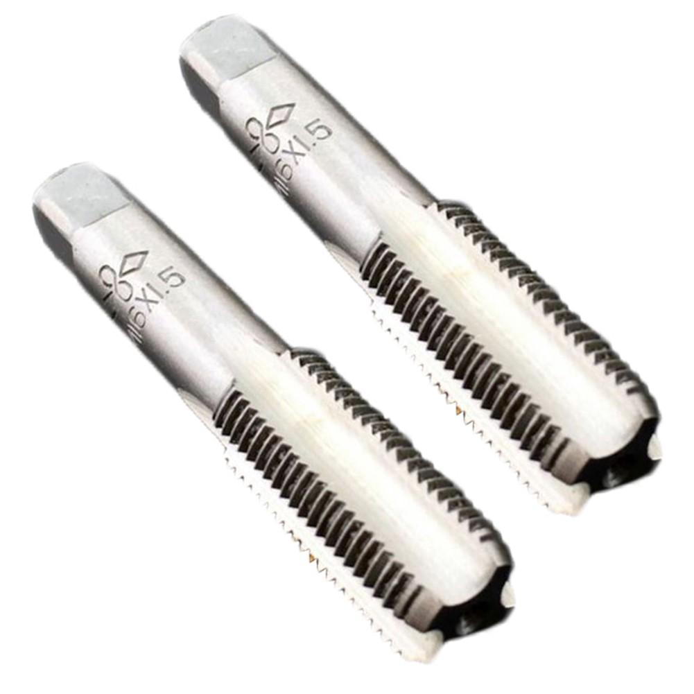 2pcs HSS 16mmx1.5 Metric Taper & Plug Tap Right Hand Thread M16x1.5mm Pitch