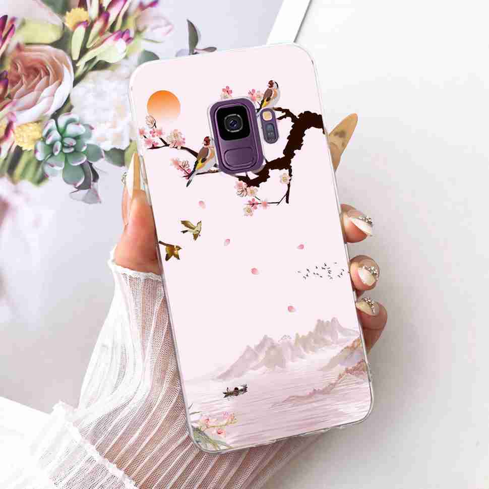 Protective Cases For Samsung Galaxy S9 Plus Soft Silicone Back Cover For Samsung S9Plus S9+ Summer Fresh Butterfly Shell Capa