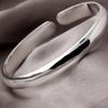 999 Silver Cuff Polishing Retro Bracelet Bangles For Women Party Wedding Jewelry Accessories Argent 925