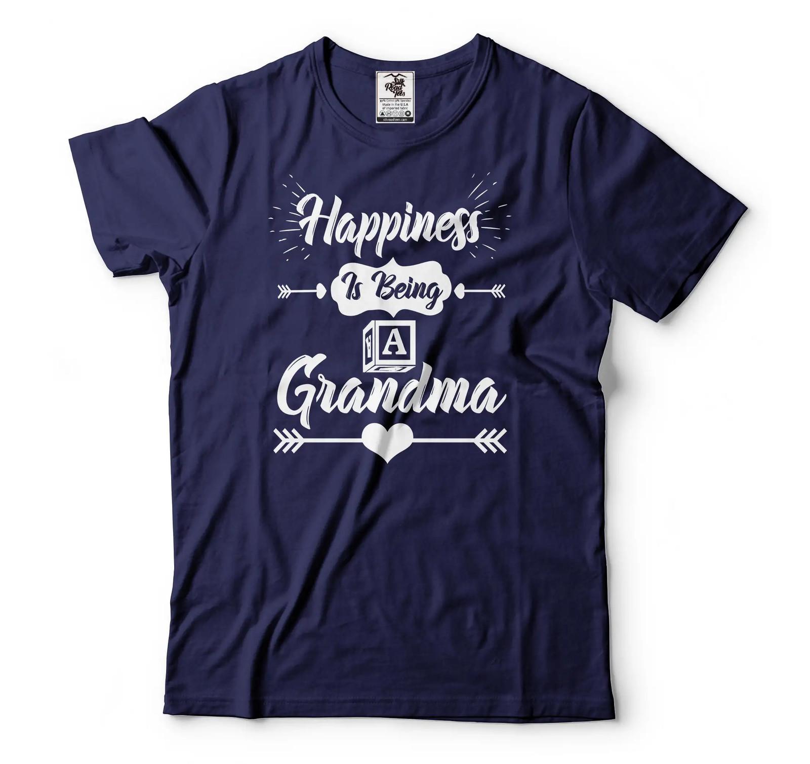 Happiness Is Being A Grandma Shirt Womens Grandma Shirt Grandma Gift Tee XL