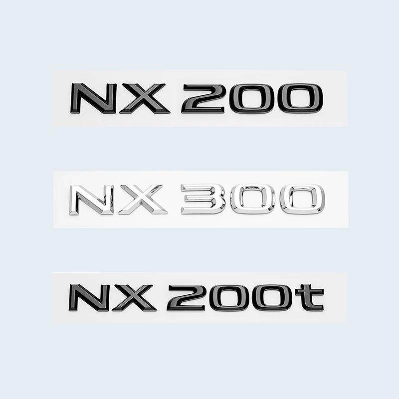 Car Trunk ABS Chrome Gloss Black Letters Logos Badge Emblem Decals Styling Sticker For Lexus NX NX200 NX300 NX200t Accessories