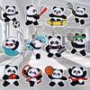 Zinc Zinc Zinc Alloy Panda Athlete Enamel Pins Craft Giant Panda Shape Badge  Clothing Decoration