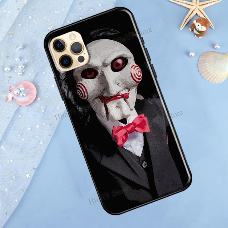 Saw Jigsaw Puppet Case For iPhone 13 Pro Max 12 Mini X XR XS Max SE 2020 8 7 Plus 11 Pro Max Phone Cover