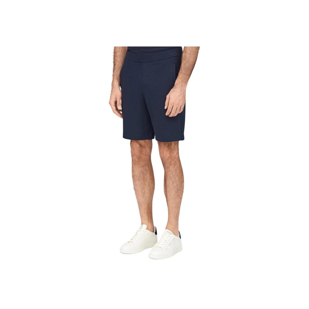 Emporio Armani Letter Print Pocket Mid Waist Elastic Fit Straight Casual Shorts Men shorts Black 8NZSPQ-ZJ1ZZ-1510