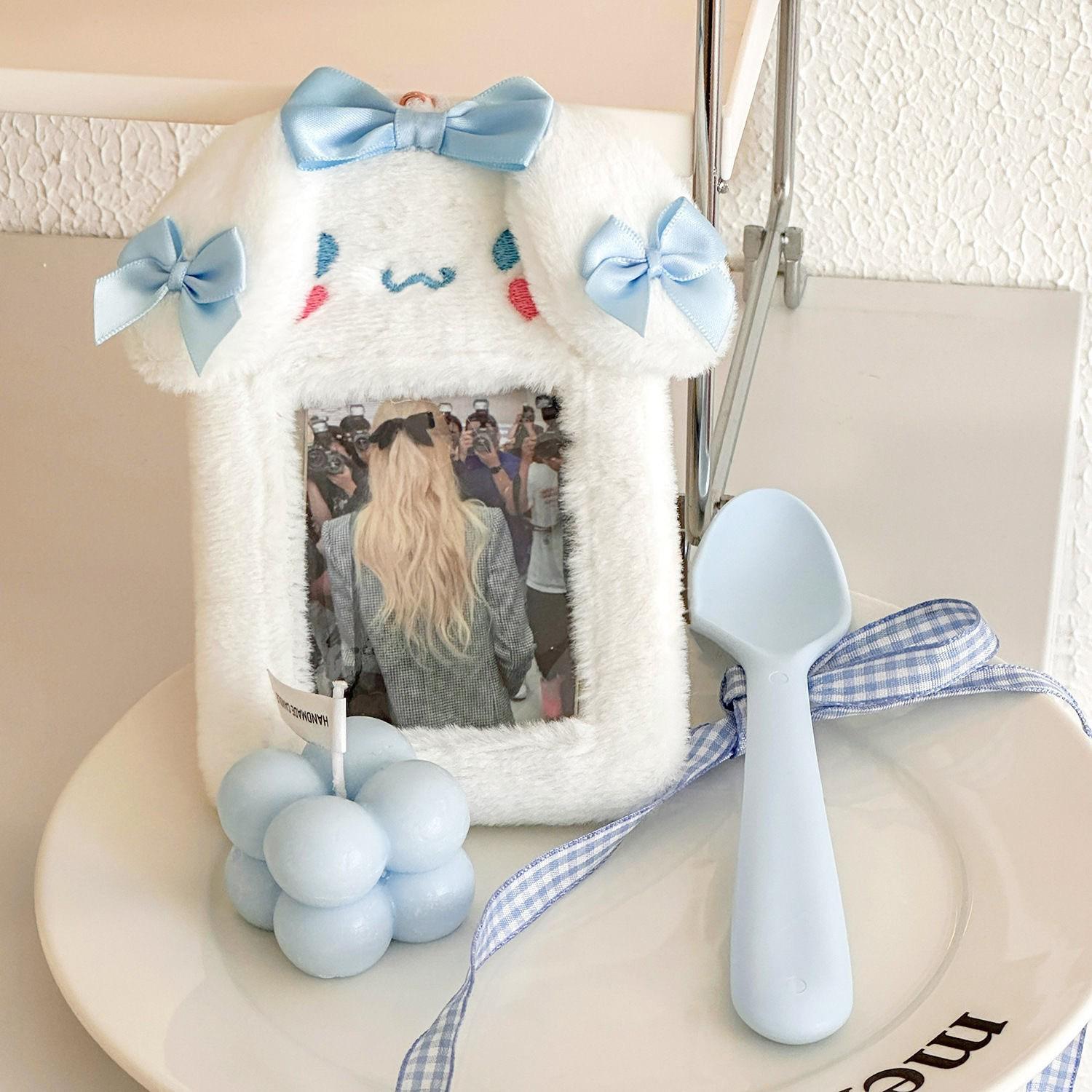 

Плюшевый держатель для карт Cinnamoroll & My Melody - Идеально для Campus Meal, проездного, удостоверения личности или фотографий