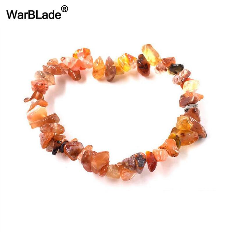 Natural Gemstone Chip Bracelet Amethyst Irregular Stone Beaded Stretch Bangle for Women
