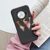 Buchstaben-Handyhülle für Honor X9b X9a Magic5 Lite Magic6 Lite 5G Hülle Retro-Blumen Rosa Schwarz Weiches TPU Initialen Silikon Fundas