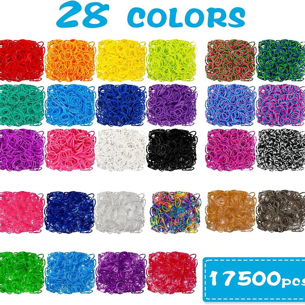 Rainbow Rubber Band Handmade Weaver Rubber Band DIY Children's Colorful Toy Woven Bracelet Handheld Box Set