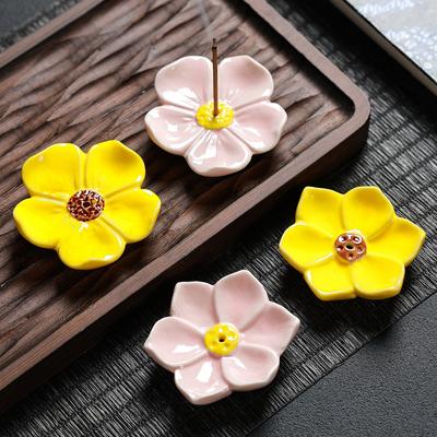 1Pc Ceramic Flower Fragrance Insert, Hand-squeezed Flower Thread Fragrance Insert, Zen Garden Decoration