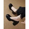 Female retro style spring and autumn new soft leather round head light waterproof 2025 fashion heel thick platform platform platform platform sing