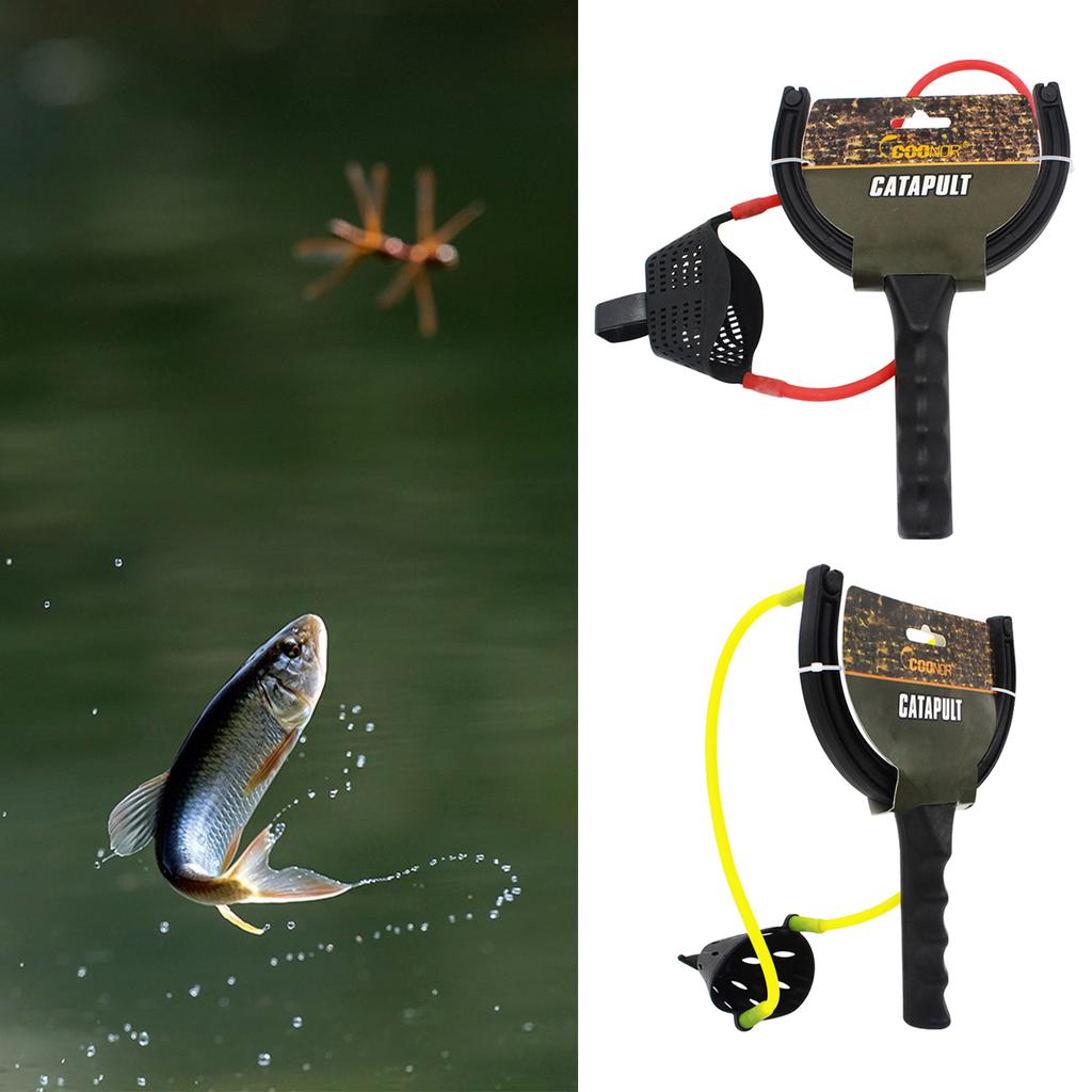Long Shot Fishing Baits Pulling Feeder Catapults Lures Holder Maker Fishing Tools Baits Fishing Carp Pellet Fish Feeder