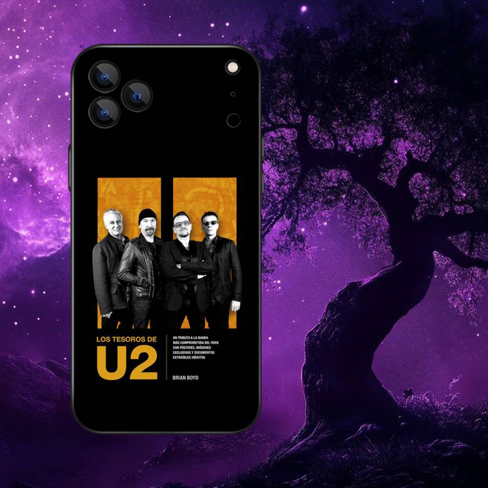 Band U2 Pop Phone Case For iPhone 17,16,15,14,13,12,Pro,Max,Plus,E,SE4,Air,Mini Black Soft Box