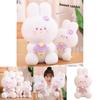 Sweet Bunny Plush Toy For Girls Cute Pillow Stuffed Animal Gift For Valentine's Day