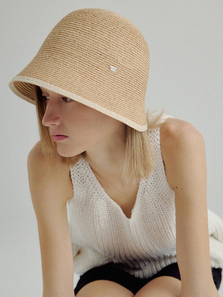 Meleuhen Line Raffia Bucket Hat_3Color