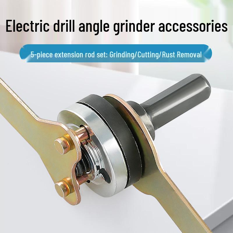 Cordless Drill Angle Grinder Attachment: Multifunctional Conversion Rod Set for Cutting and Polishing