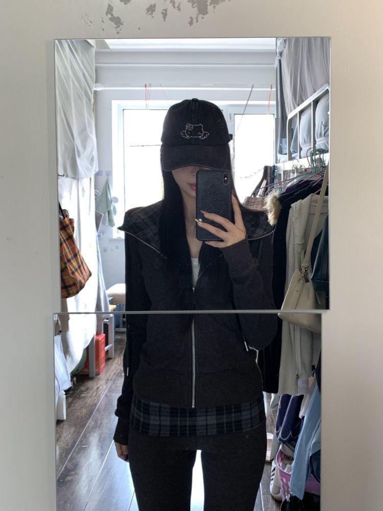 Korean Style Hooded Cardigan & High-Waisted Long Pants Set for Women - Autumn/Winter Fashion
