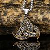 Viking Sun Totem Titanium Steel Men's Necklace - Nordic Retro Stainless Steel Pendant Chain for Women