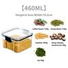 Scatola per la conservazione degli alimenti in barattolo sigillato di 5 dimensioni. Serbatoio multicereali in plastica trasparente. Organizzatore da cucina per barattoli sigillati essiccati impilabili