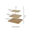 Qianxing 3-Tier Square Bamboo Wood Serving Platter (Set of 2)