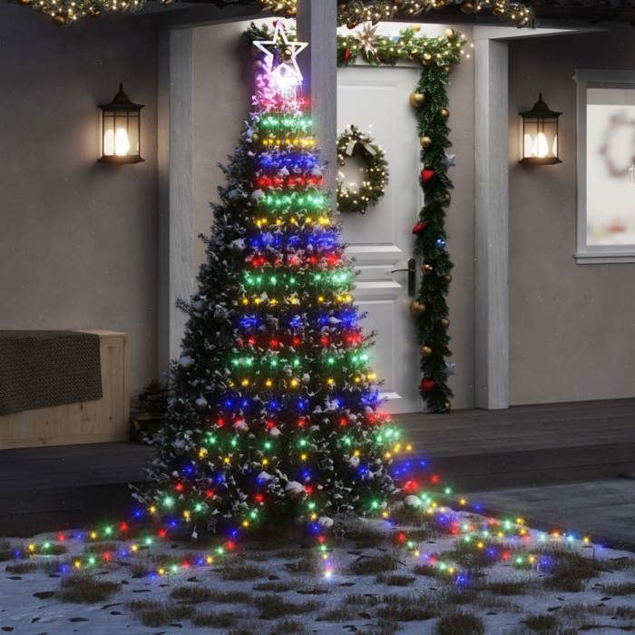 VidaXL Christmas Tree Garland 320 LED, Holiday Decoration, Party Ornament Garden Indoor Outdoor, Modern, 356926