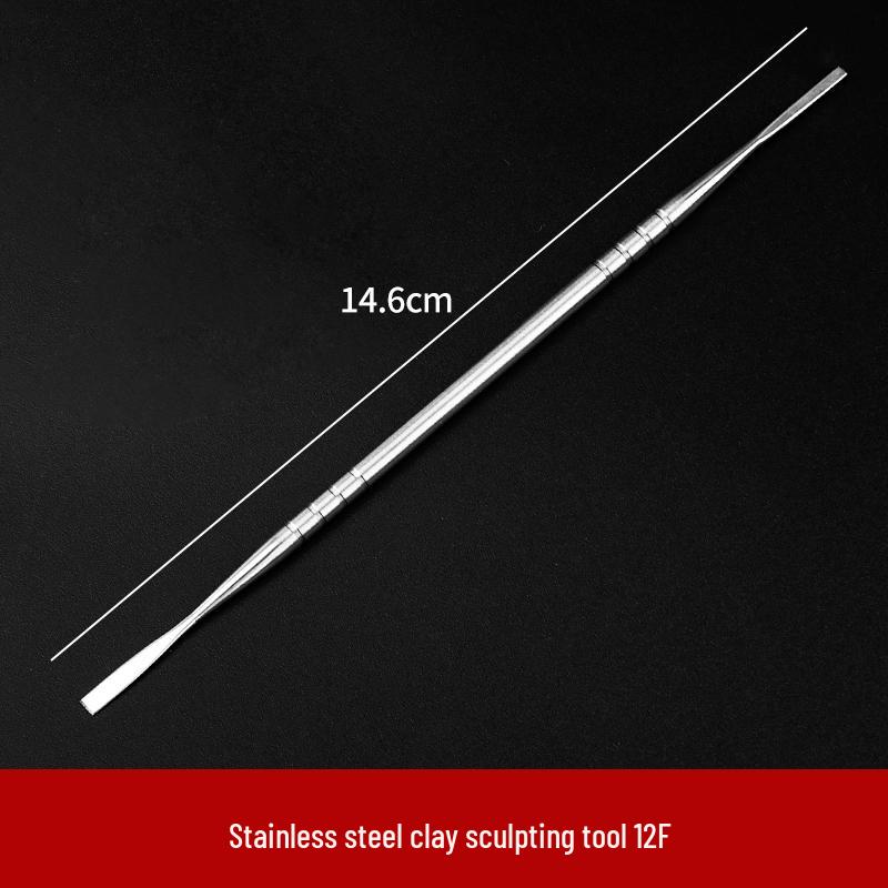 Edelstahl-Modellierwerkzeug für Polymer- & lufttrocknenden Ton - DIY Spachtelwerkzeug