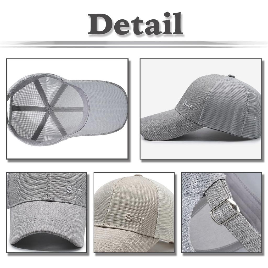 Sun UV CZA485 [White Fang] Hut, Kappe, Mesh, Hut, Schutz, Outdoor, Sommer, Sport, Stilvoll, Herren, (Hellgrau)