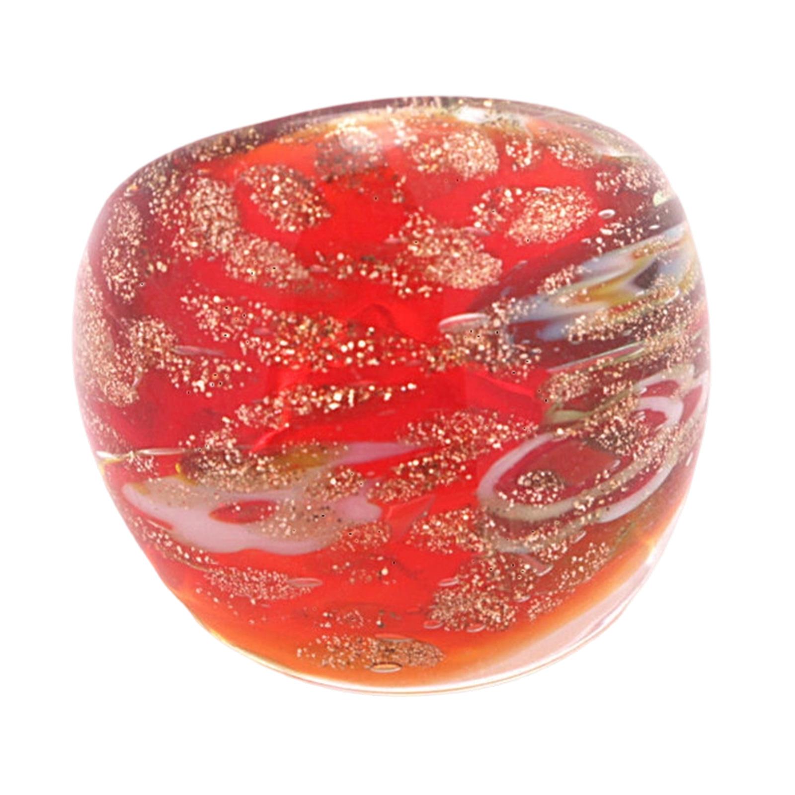 

Элегантное этническое стеклянное кольцо Элегантный подарок ручной работы Красочные кольца для пальцев для повседневной носки и особых случаев красный