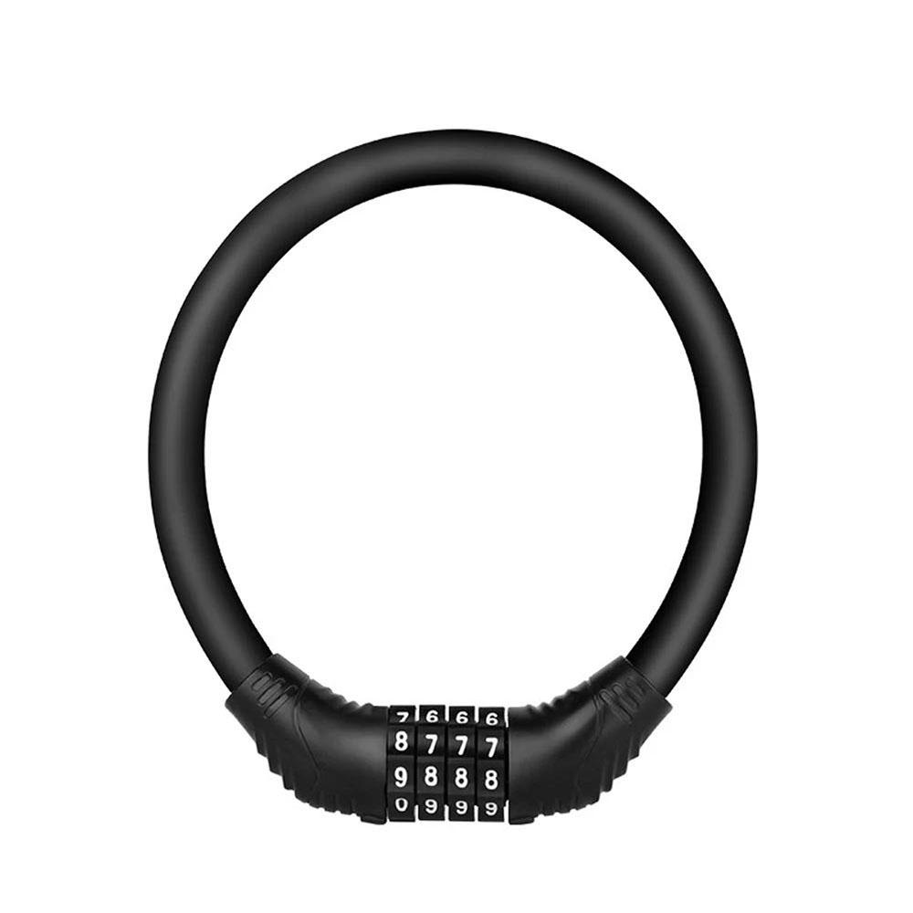 

4 Digital Code Anti-Theft Bicycle Cable Lock Stainless Steel Security Locks Portable Combination Code Padlock