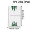 Christmas Dish Cloth Soft Absorbent Polyester Kitchen Towel With Festival Holiday Designs