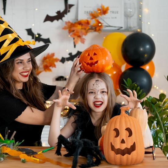 Artificial Pumpkin Ghost Ornament Cute Multipurpose Indoor Outdoor Halloween Autumn